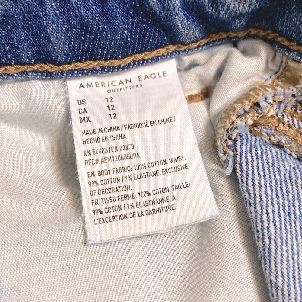 SOLD :: AE Distressed Denim Mom Shorts - Picture 5 of 7
